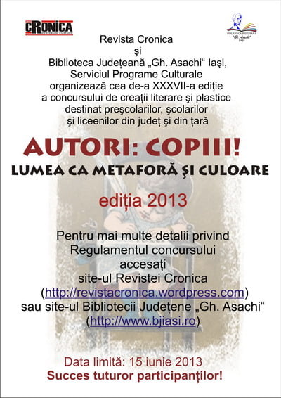 Câștigătorii concursului „Autori: copiii! – lumea ca metaforă și culoare”
