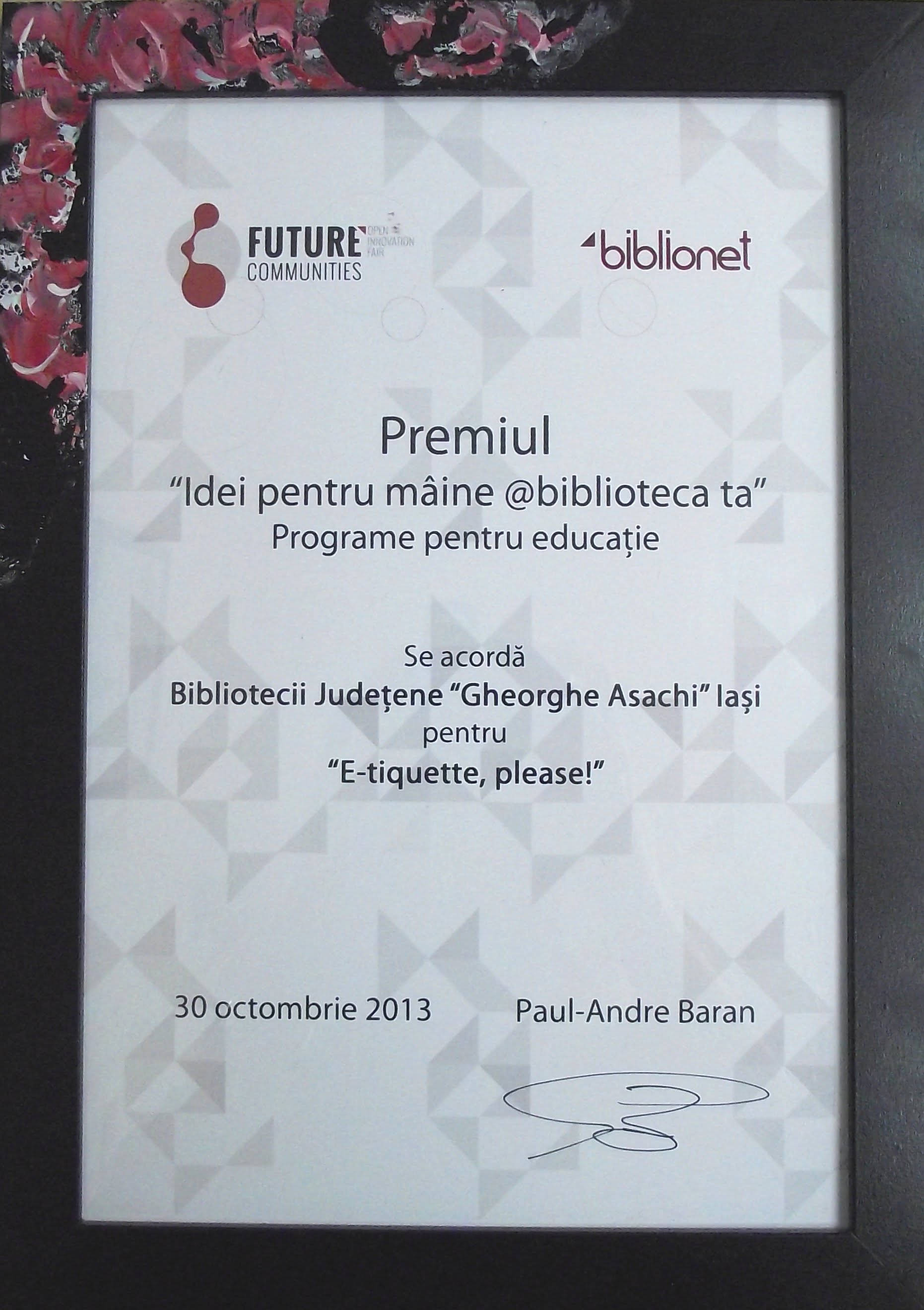 „E-tiquette, please”: un premiu de recunoaștere și o nouă serie de curs