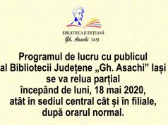 Reluarea activităţii Bibliotecii Judeţene „Gh. Asachi” Iaşi