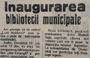 Noi date despre Biblioteca Populară „Ion Creangăˮ din Iași. Investigații în presa anilor 1934 1940 – Iulian Marcel CIUBOTARU