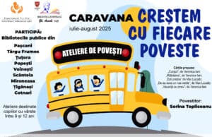 Caravana „Creștem cu fiecare poveste” poposește în alte 4 biblioteci publice din județul Iași